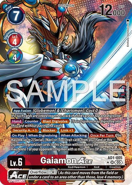 Image for Gaiamon ACE (Alternate Art) (AD1-005 SR) [Advanced Booster Digimon Generation] - Digimon Card Game