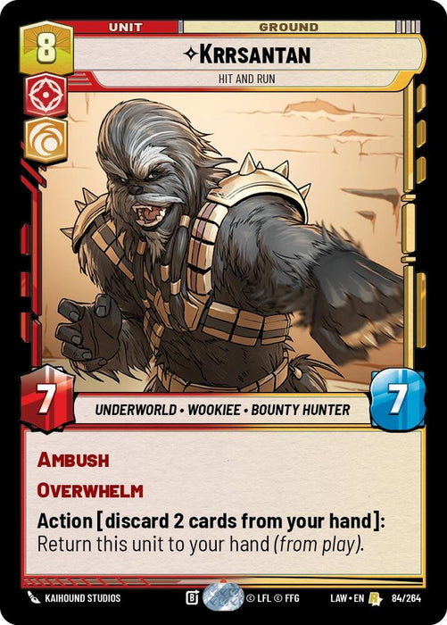 Image for Krrsantan - Hit and Run (84/264) [A Lawless Time] - Star Wars: Unlimited
