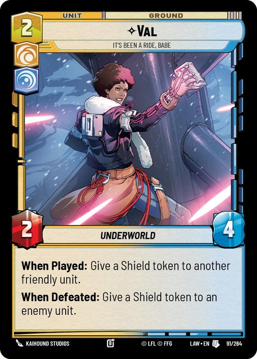 Image for Val - It's Been a Ride, Babe (91/264) [A Lawless Time] - Star Wars: Unlimited