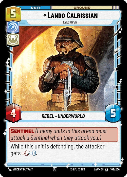 Image for Lando Calrissian - Eyes Open (108/264) [A Lawless Time] - Star Wars: Unlimited