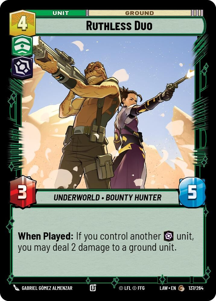Image for Ruthless Duo (137/264) [A Lawless Time] - Star Wars: Unlimited