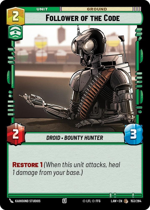 Image for Follower of the Code (153/264) [A Lawless Time] - Star Wars: Unlimited