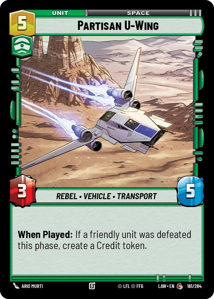 Image for Partisan U-Wing (161/264) [A Lawless Time] - Star Wars: Unlimited