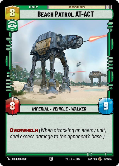 Image for Beach Patrol AT-ACT (162/264) [A Lawless Time] - Star Wars: Unlimited