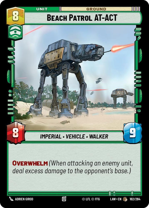 Image for Beach Patrol AT-ACT (162/264) [A Lawless Time] - Star Wars: Unlimited
