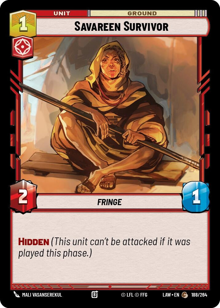 Image for Savareen Survivor (188/264) [A Lawless Time] - Star Wars: Unlimited