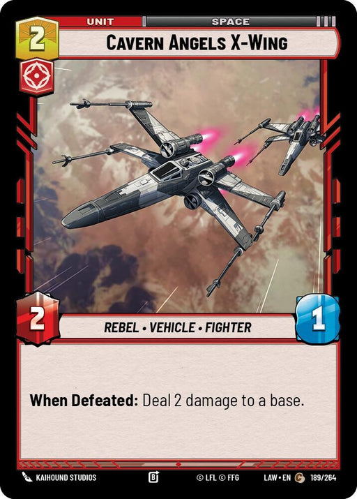 Image for Cavern Angels X-Wing (189/264) [A Lawless Time] - Star Wars: Unlimited