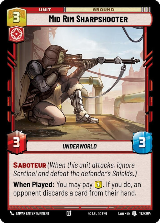 Image for Mid Rim Sharpshooter (193/264) [A Lawless Time] - Star Wars: Unlimited
