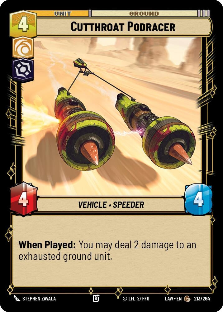 Image for Cutthroat Podracer (213/264) [A Lawless Time] - Star Wars: Unlimited