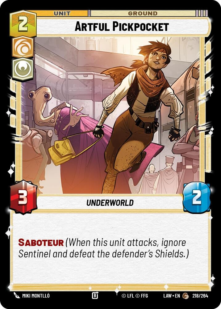 Image for Artful Pickpocket (218/264) [A Lawless Time] - Star Wars: Unlimited
