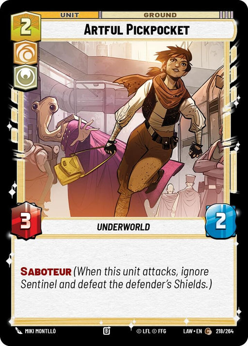 Image for Artful Pickpocket (218/264) [A Lawless Time] - Star Wars: Unlimited