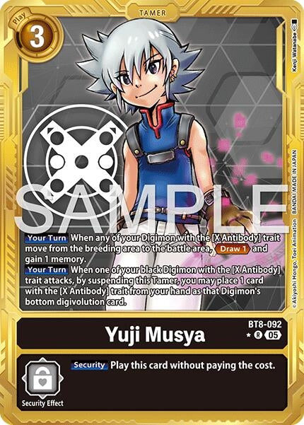 Image for Yuji Musya (Gold Border) (BT8-092 R) [Advanced Booster Digimon Generation] - Digimon Card Game