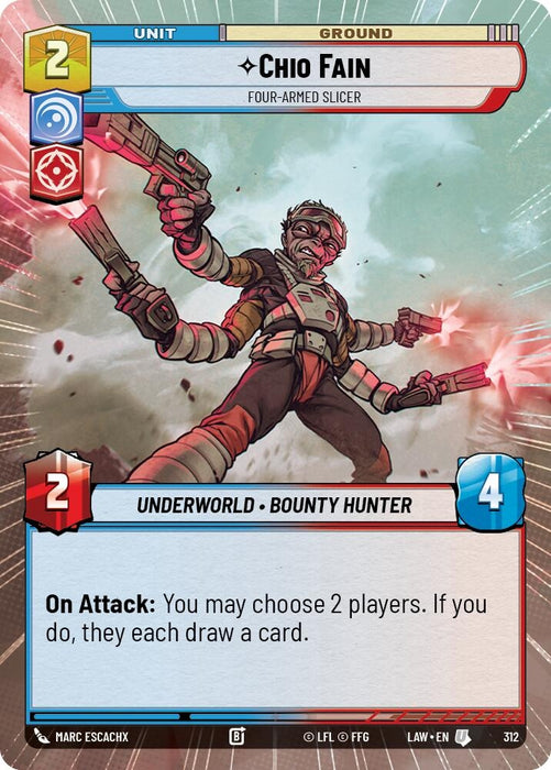 Image for Chio Fain - Four-Armed Slicer (Hyperspace) [A Lawless Time] - Star Wars: Unlimited