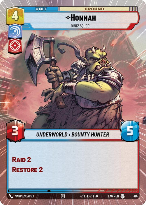 Image for Honnah - Oink! Squee! (Hyperspace) [A Lawless Time] - Star Wars: Unlimited