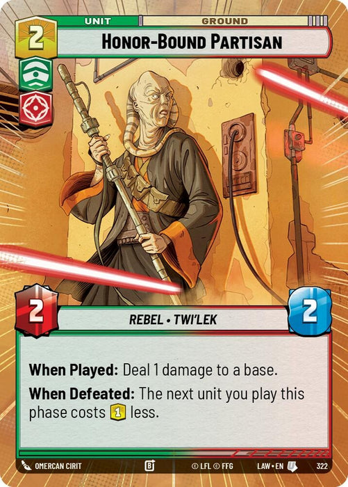 Image for Honor-Bound Partisan (Hyperspace) [A Lawless Time] - Star Wars: Unlimited