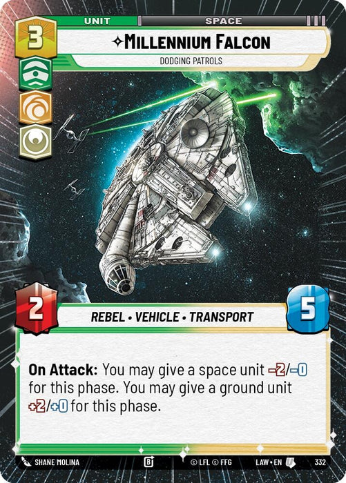 Image for Millennium Falcon - Dodgin Patrols (Hyperspace) [A Lawless Time] - Star Wars: Unlimited