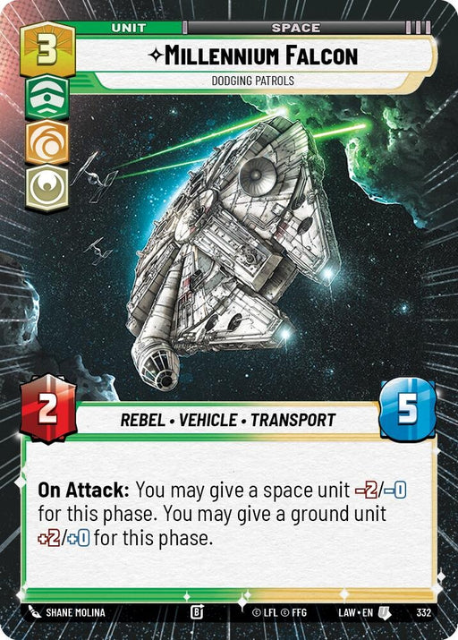 Image for Millennium Falcon - Dodgin Patrols (Hyperspace) [A Lawless Time] - Star Wars: Unlimited