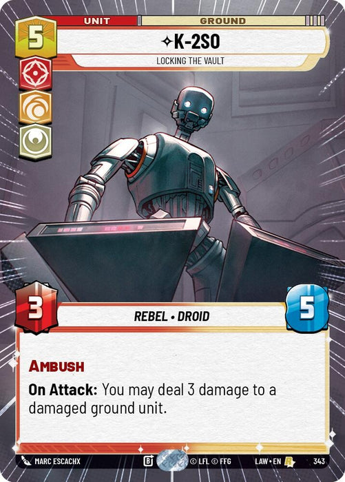 Image for K-2S0 - Locking the Vault (Hyperspace) [A Lawless Time] - Star Wars: Unlimited