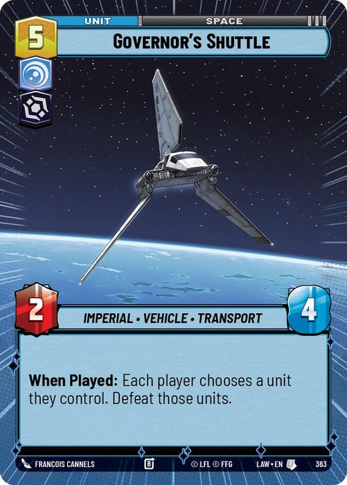 Image for Governor's Shuttle (Hyperspace) [A Lawless Time] - Star Wars: Unlimited