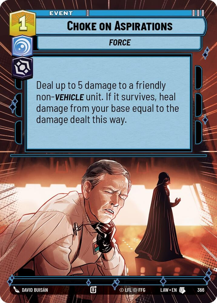 Image for Choke on Aspirations (Hyperspace) [A Lawless Time] - Star Wars: Unlimited