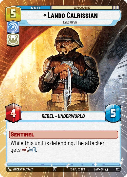 Image for Lando Calrissian - Eyes Open (Hyperspace) [A Lawless Time] - Star Wars: Unlimited