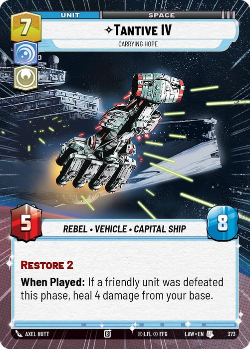 Image for Tantive IV - Carrying Hope (Hyperspace) [A Lawless Time] - Star Wars: Unlimited