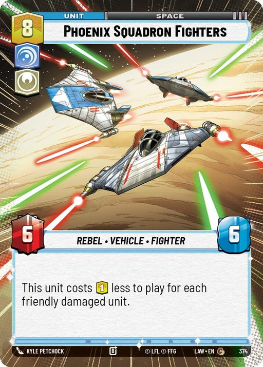 Image for Phoenix Squadron Fighters (Hyperspace) [A Lawless Time] - Star Wars: Unlimited