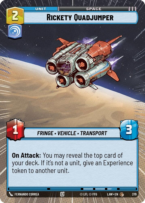 Image for Rickety Quadjumper (Hyperspace) [A Lawless Time] - Star Wars: Unlimited