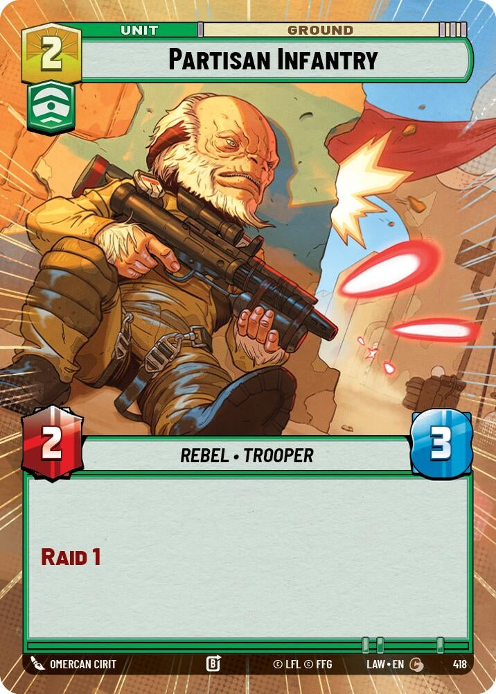 Image for Partisan Infantry (Hyperspace) [A Lawless Time] - Star Wars: Unlimited