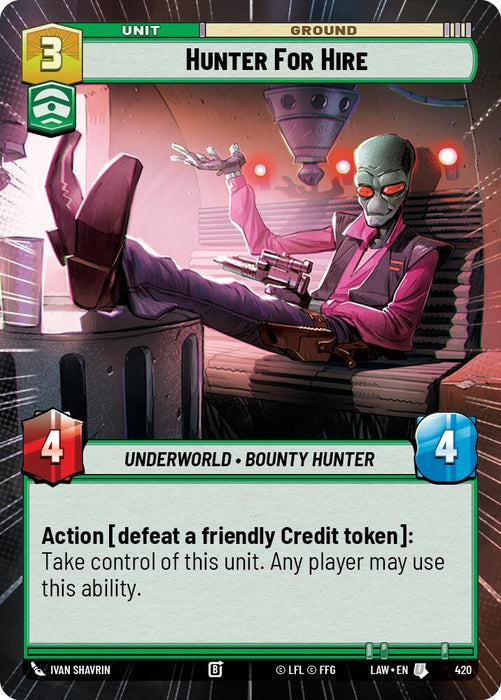 Image for Hunter for Hire (Hyperspace) [A Lawless Time] - Star Wars: Unlimited