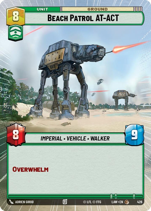 Image for Beach Patrol AT-ACT (Hyperspace) [A Lawless Time] - Star Wars: Unlimited