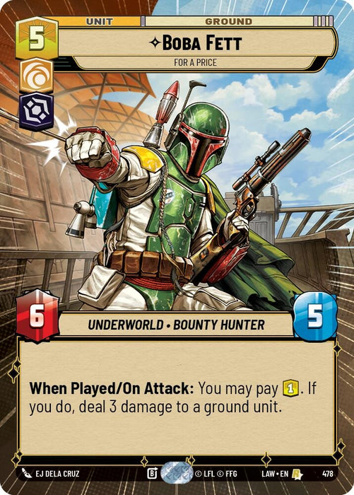 Image for Boba Fett - For a Price (Hyperspace) [A Lawless Time] - Star Wars: Unlimited