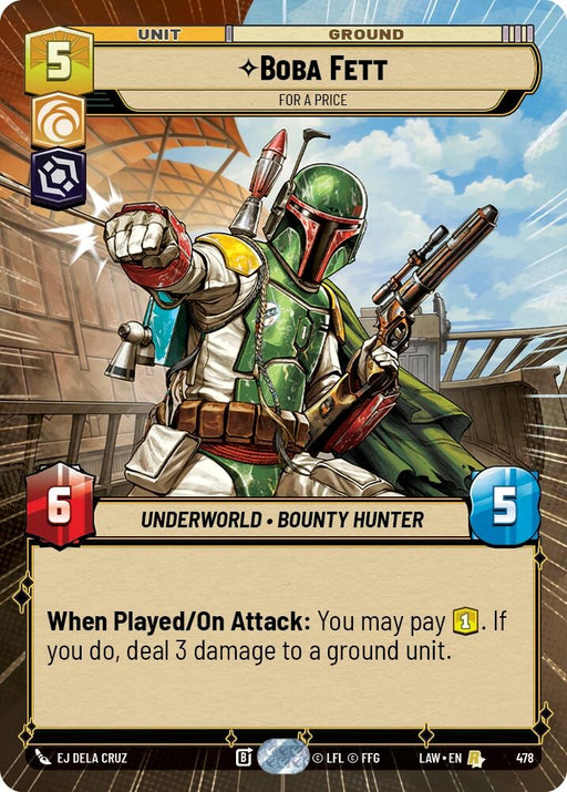 Image for Boba Fett - For a Price (Hyperspace) [A Lawless Time] - Star Wars: Unlimited