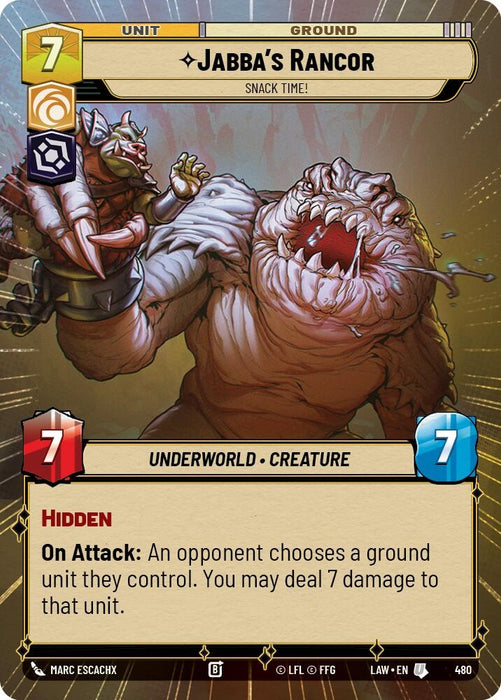 Image for Jabba's Rancor - Snack Time! (Hyperspace) [A Lawless Time] - Star Wars: Unlimited