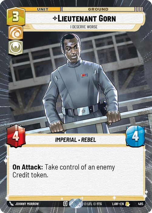 Image for Lieutenant Gorn - I Deserve Worse (Hyperspace) [A Lawless Time] - Star Wars: Unlimited