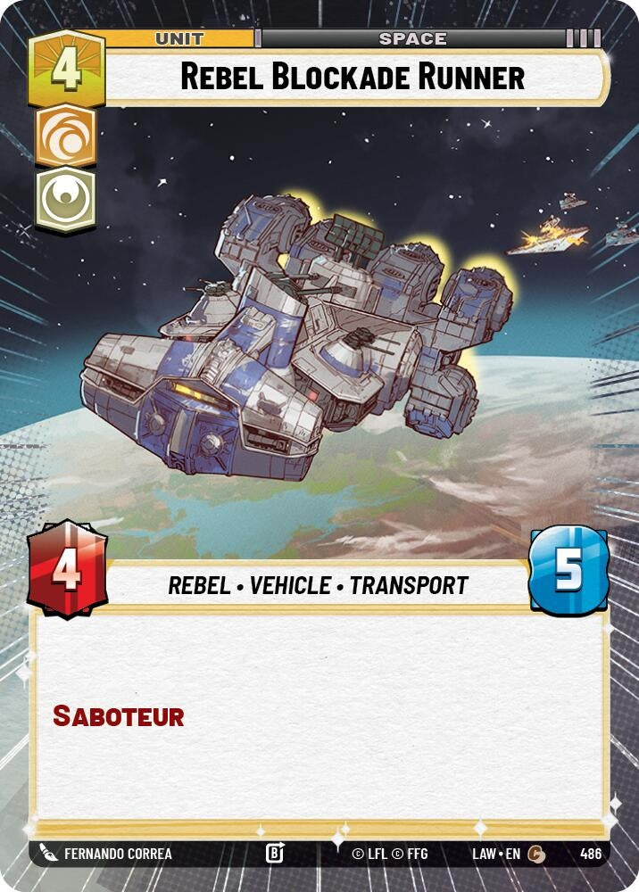 Image for Rebel Blockade Runner (Hyperspace) [A Lawless Time] - Star Wars: Unlimited