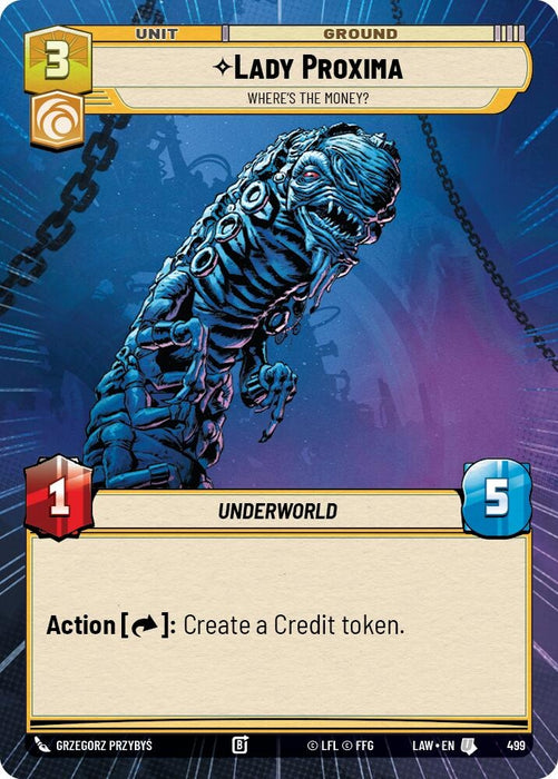 Image for Lady Proxima - Where's the Money? (Hyperspace) [A Lawless Time] - Star Wars: Unlimited