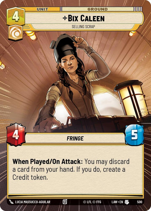Image for Bix Caleen - Selling Scrap (Hyperspace) [A Lawless Time] - Star Wars: Unlimited