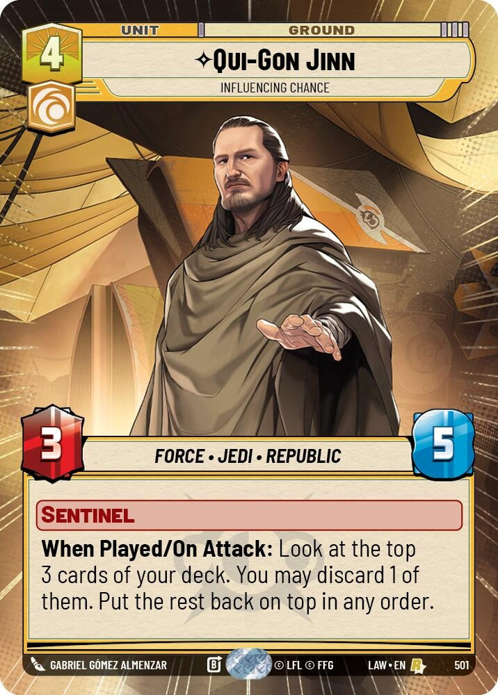 Image for Qui-Gon Jinn - Influencing Chance (Hyperspace) [A Lawless Time] - Star Wars: Unlimited
