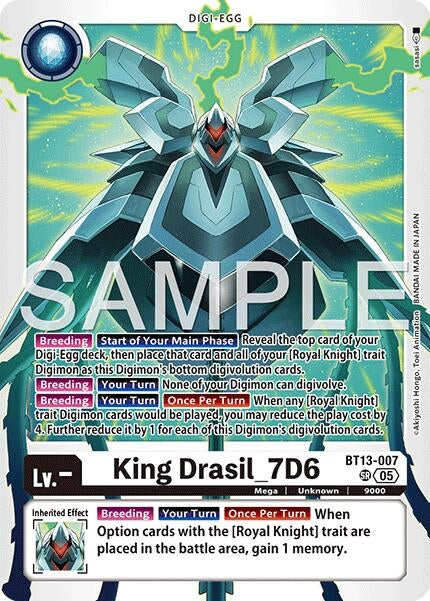 Image for King Drasil_7D6 (Reprint) (BT13-007 SR) [Advanced Booster Digimon Generation] - Digimon Card Game