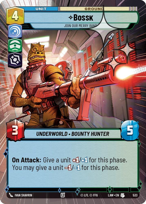 Image for Bossk - Join Our Merry Band (Hyperspace Foil) (295) [A Lawless Time] - Star Wars: Unlimited