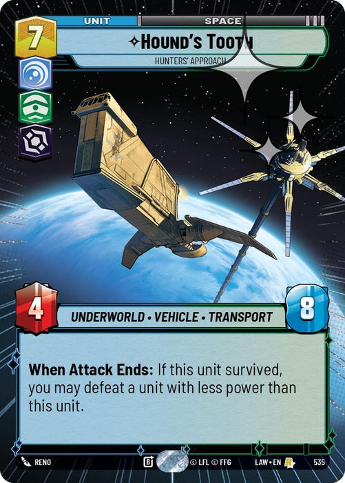 Image for Hound's Tooth - Hunters' Approach (Hyperspace Foil) (297) [A Lawless Time] - Star Wars: Unlimited