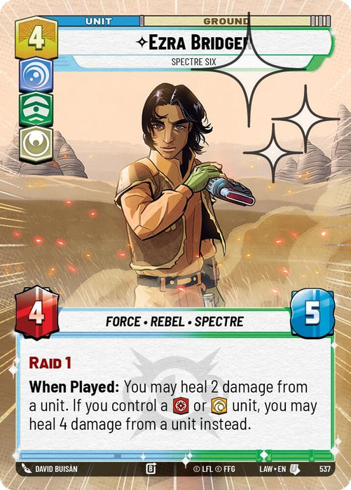 Image for Ezra Bridger - Spectre Six (Hyperspace Foil) (299) [A Lawless Time] - Star Wars: Unlimited