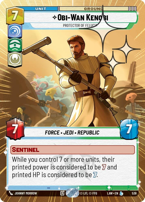 Image for Obi-Wan Kenobi - Protector of Felucia (Hyperspace Foil) (300) [A Lawless Time] - Star Wars: Unlimited