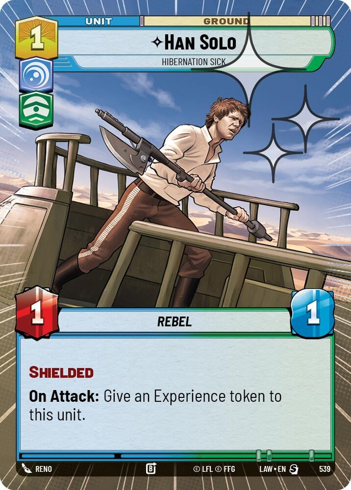 Image for Han Solo - Hibernation Sick (Hyperspace Foil) (301) [A Lawless Time] - Star Wars: Unlimited