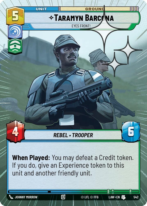 Image for Taramyn Barcona - Eyes Front! (Hyperspace Foil) (304) [A Lawless Time] - Star Wars: Unlimited