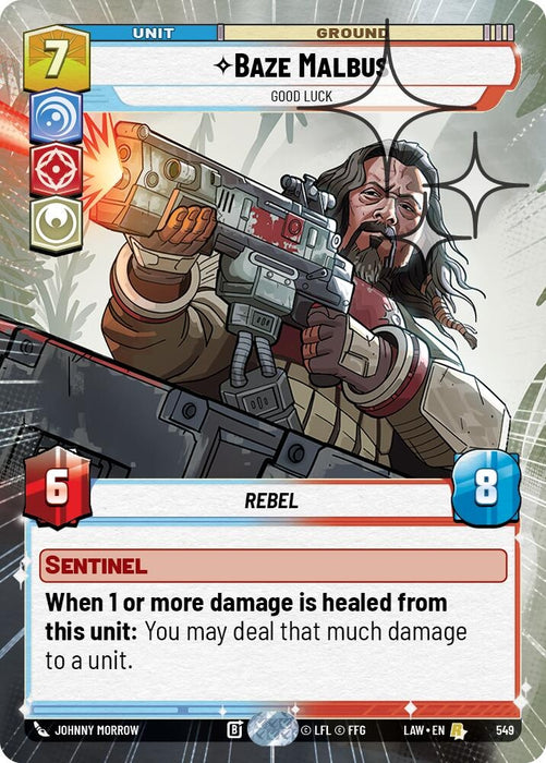 Image for Baze Malbus - Good Luck (Hyperspace Foil) (311) [A Lawless Time] - Star Wars: Unlimited