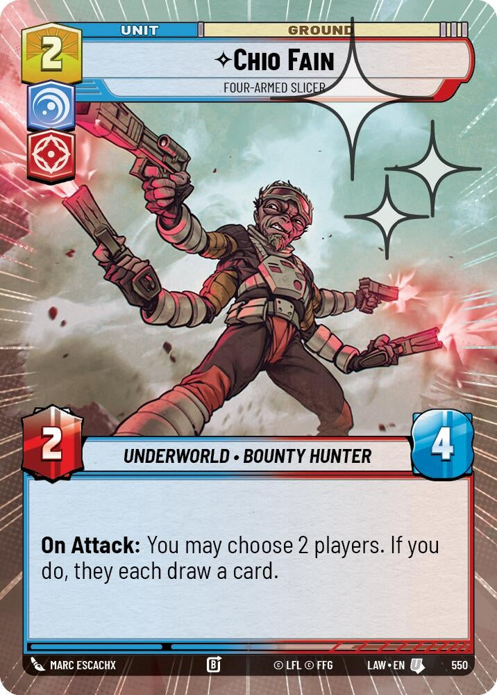 Image for Chio Fain - Four-Armed Slicer (Hyperspace Foil) (312) [A Lawless Time] - Star Wars: Unlimited
