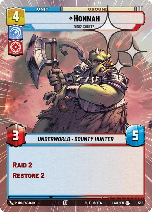 Image for Honnah - Oink! Squee! (Hyperspace Foil) (314) [A Lawless Time] - Star Wars: Unlimited