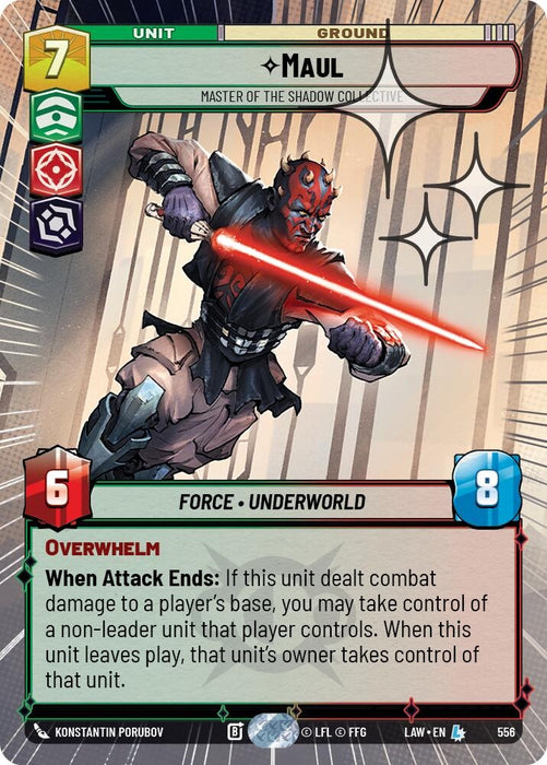 Image for Maul - Master of the Shadow Collective (Hyperspace Foil) (318) [A Lawless Time] - Star Wars: Unlimited